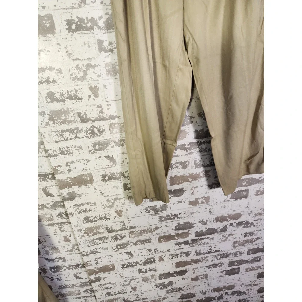 Tommy Bahama Men's Dress Pants‎ Size 34 Tan Silk Pleated Front Casual Comfort